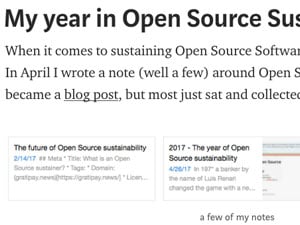 My year in Open Source Sustainability